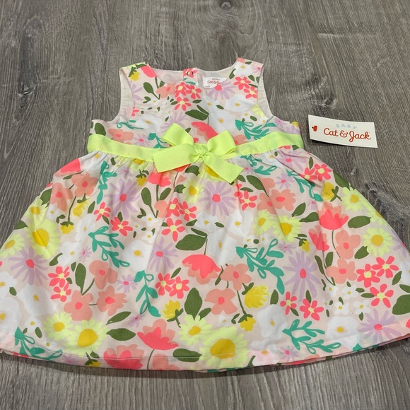 Cat & Jack Other - New Target Cat & Jack Floral Dress Neon 12 month J16